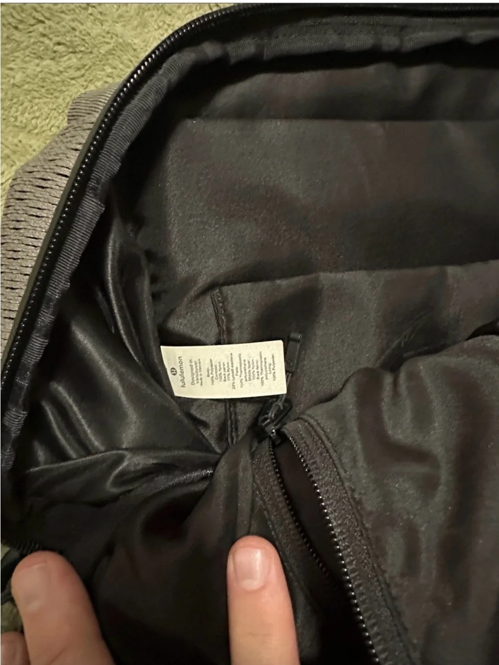 lululemon athletica Gray and Black Men’s Backpack